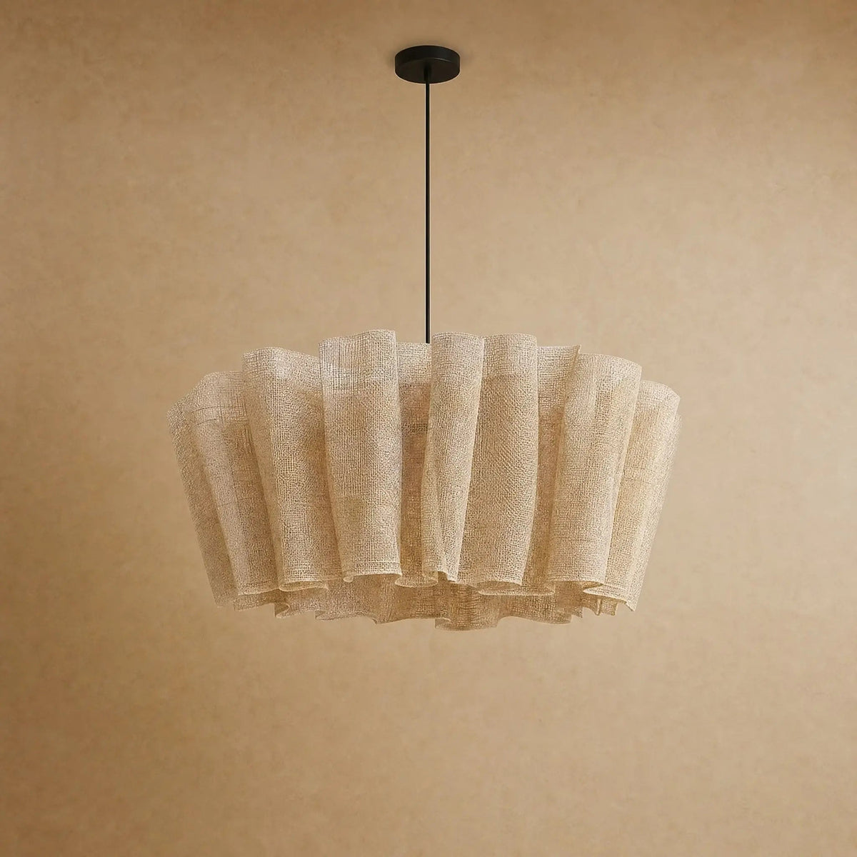 Suspension en Tissu - Voile Plissé Wabi Sabi
