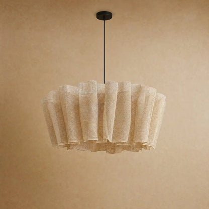 Suspension en Tissu - Voile Plissé Wabi Sabi