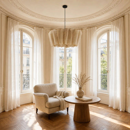 Suspension en Tissu - Voile Plissé Wabi Sabi