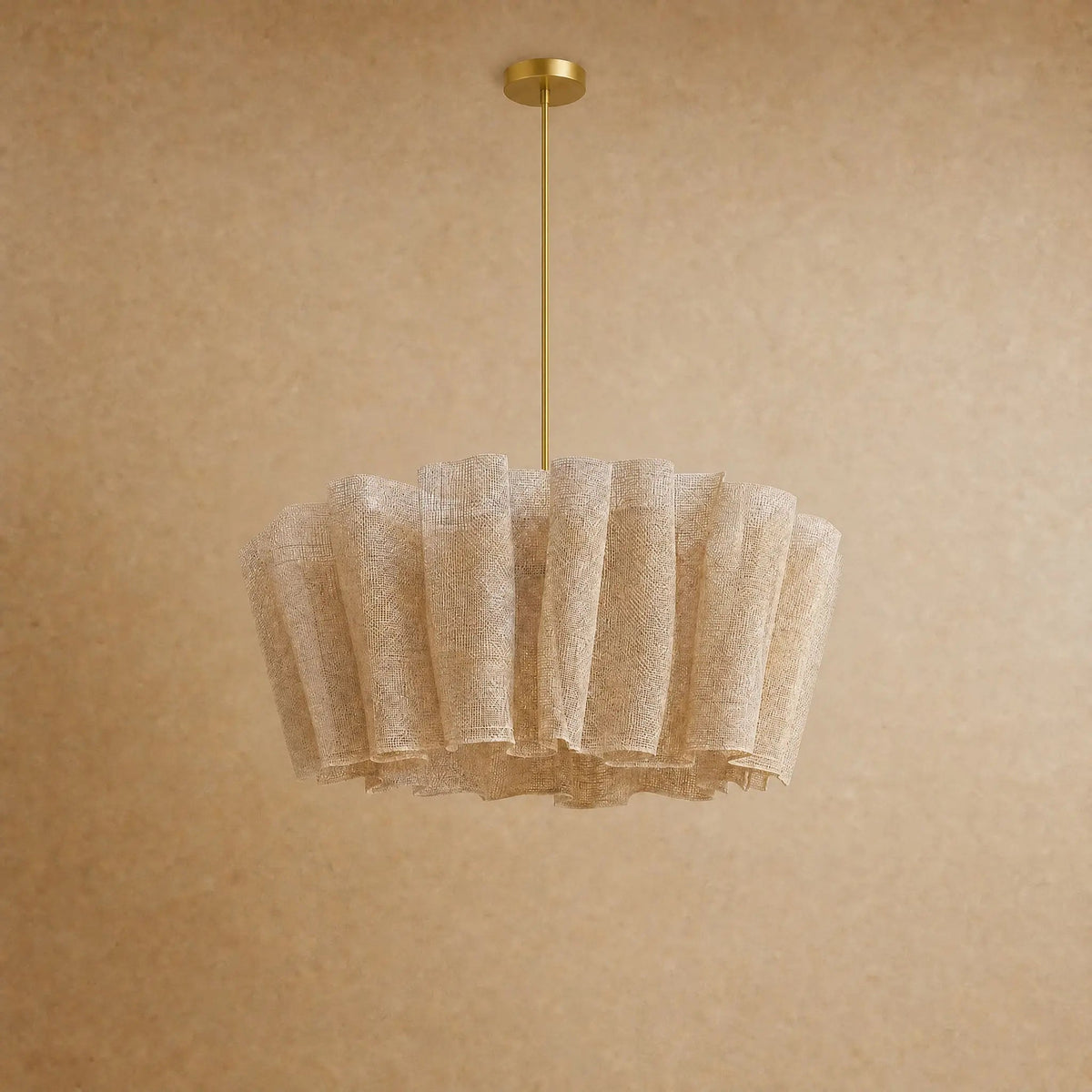 Suspension en Tissu - Voile Plissé Wabi Sabi