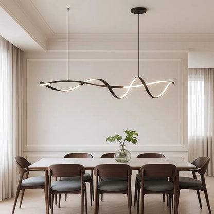 Suspension Luminaire Led - Éclat Noir Contemporain