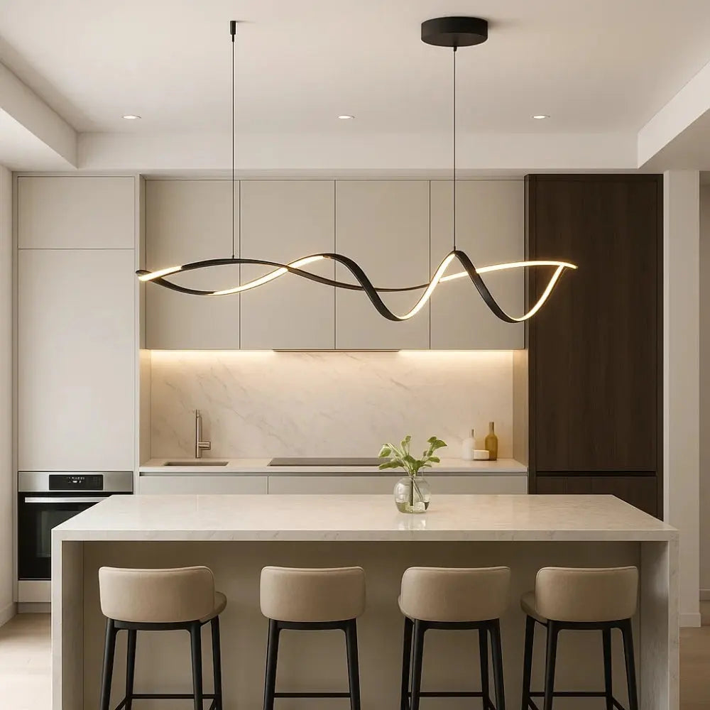 Suspension Luminaire Led - Éclat Noir Contemporain