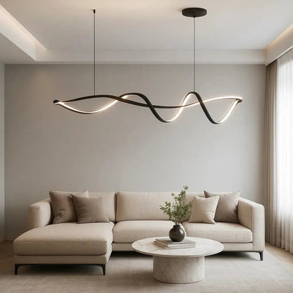 Suspension Luminaire Led - Éclat Noir Contemporain