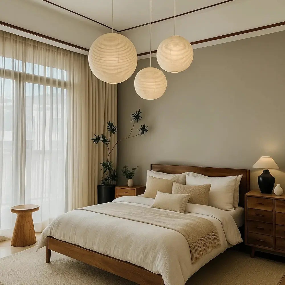 Suspension Luminaire Boule - Design Japandi