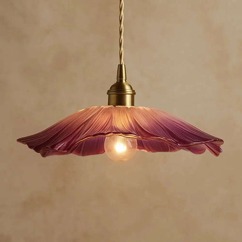 Suspension Luminaire en Verre - Éclat Floral