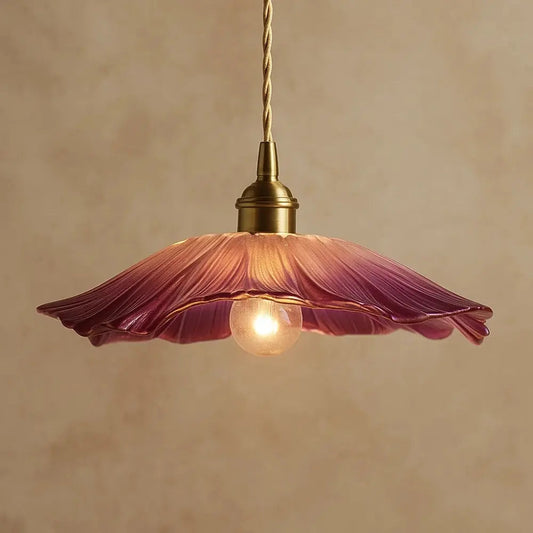 Suspension Luminaire en Verre - Éclat Floral