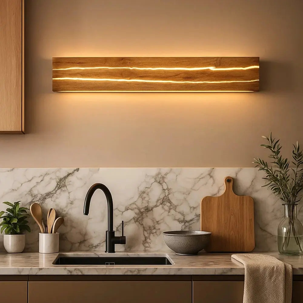 Applique Murale en Bois - Essence Lumineuse