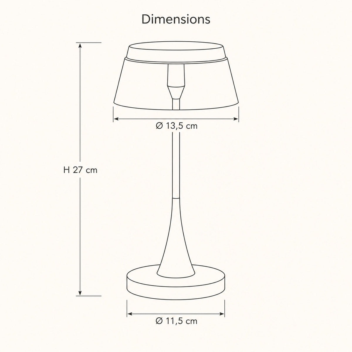 Lampe Rechargeable - Couronne Chromée Tactile