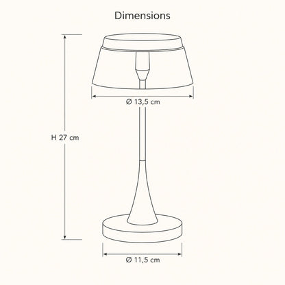 Lampe Rechargeable - Couronne Chromée Tactile