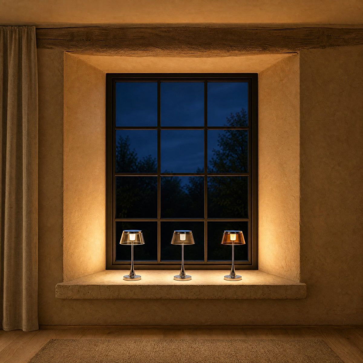 Lampe Rechargeable - Couronne Chromée Tactile