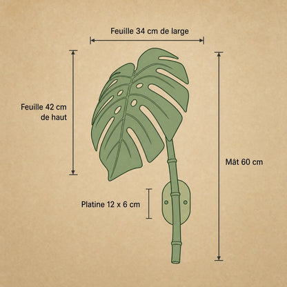 Luminaire Extérieur Mural - Grande Feuille De Monstera