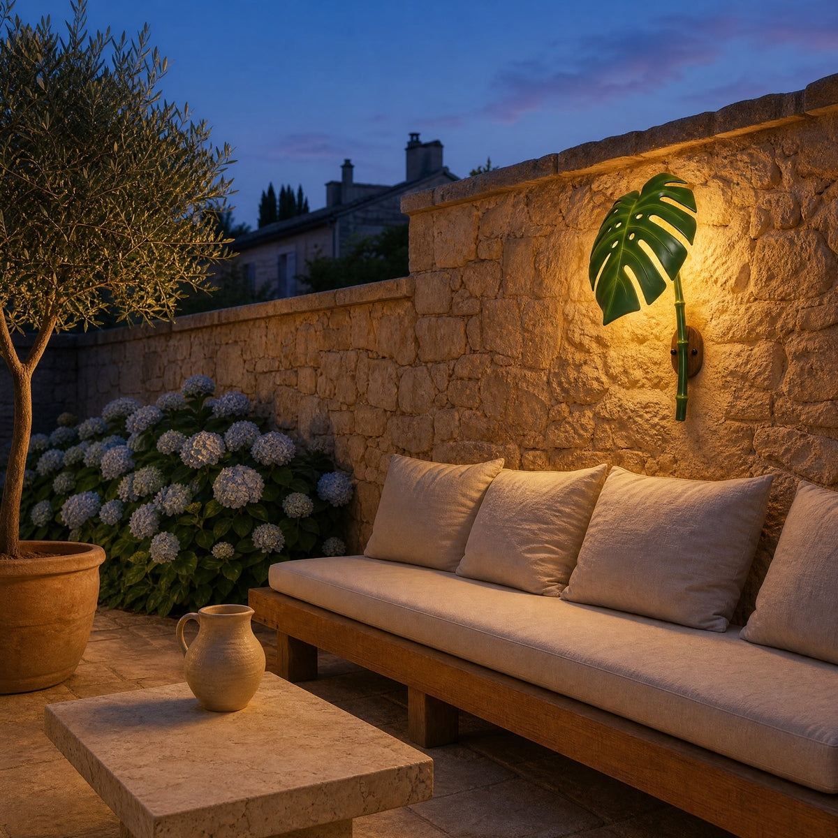 Luminaire Extérieur Mural - Grande Feuille De Monstera