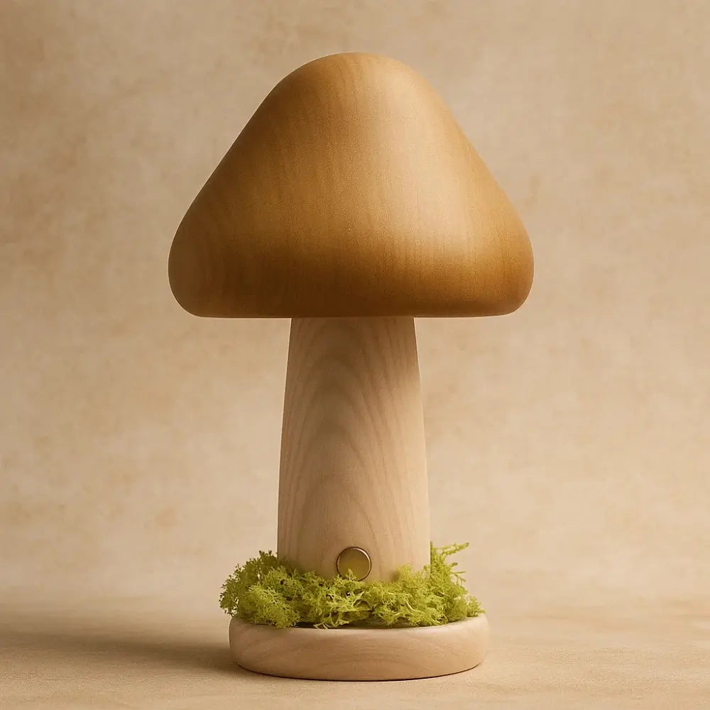 Lampe Champignon Bois - Éclat Organique