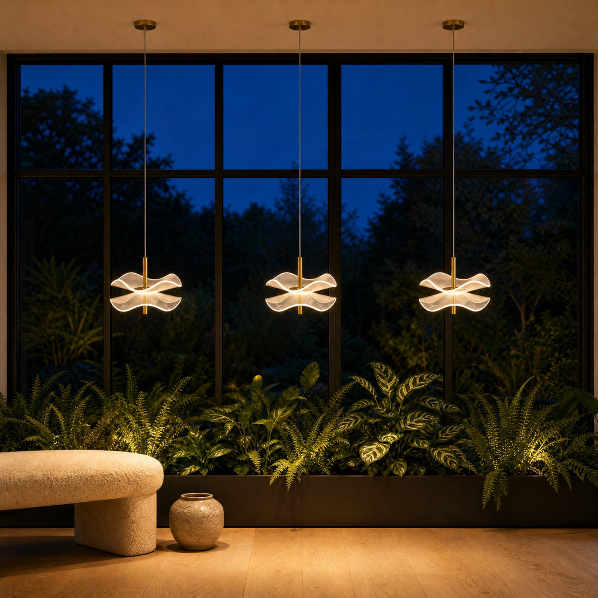 Suspension Fleur - Nénuphars De Lumière